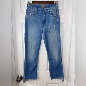 Mother Insider Crop Step Fray Shake Well Jeans Size 27